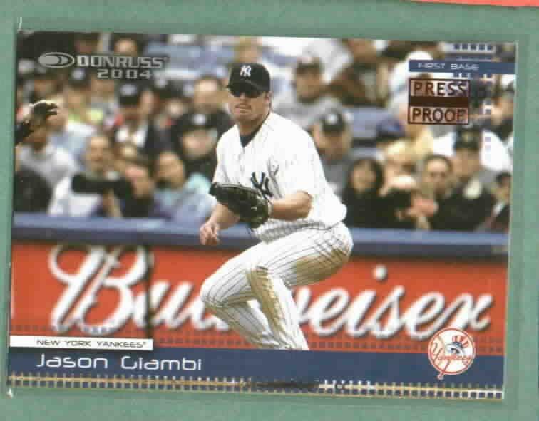 2004 Donruss Red Press Proof Jason Giambi New York Yankees