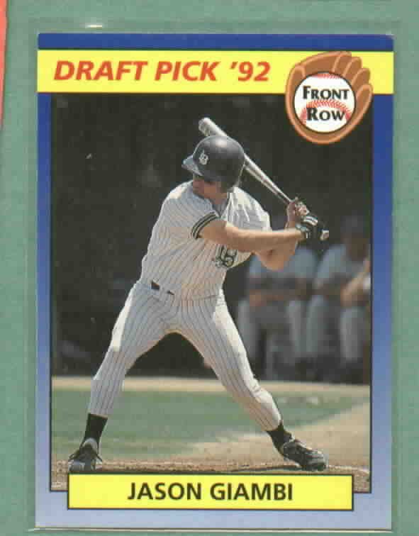 1992 Front Row Draft Pick Jason Giambi Oakland A's Yankees
