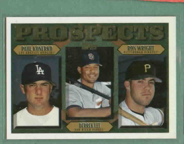 1997 Topps Paul Konerko Derrek Lee Rookie Dodgers Padres