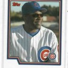 2003 Topps Dusty Baker ERROR Chicago Cubs No Writing On Front # 272