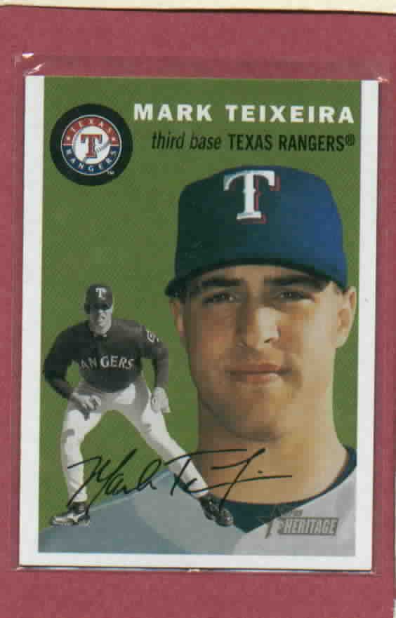 2003 Topps Heritage Mark Teixeira Texas Rangers New York Yankees Rookie # 95