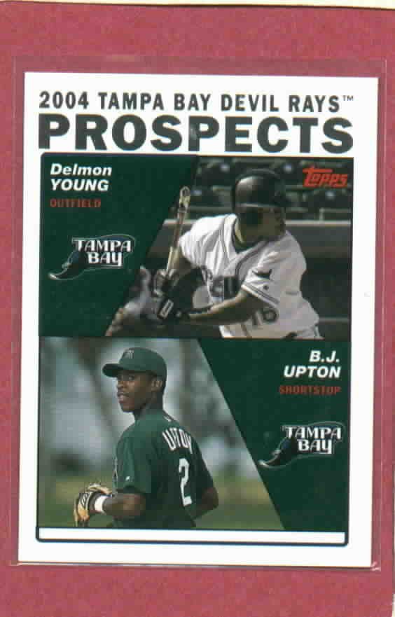 2004 Topps Delmon Young BJ Upton ROOKIE Tampa Bay Rays Tigers # 692