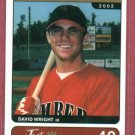 2002 Just Ifiable Minors David Wright ROOKIE New York Mets # 40