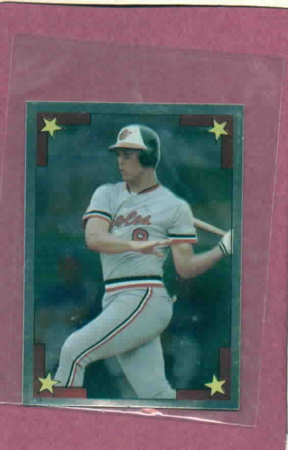 1986 Topps Silver Sticker Cal Ripken Jr Baltimore Orioles # 159 Oddball