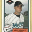 2001 Fleer Platinum Josh Beckett ROOKIE Marlins Red Sox # 329
