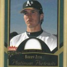 2003 Fleer Platinum Portraits Barry Zito Oakland A's Jersey # PP/BZ