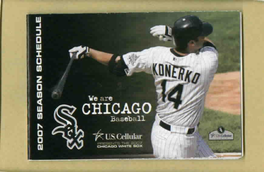 2007 Chicago White Sox Pocket Schedule Paul Konerko Miller Lite
