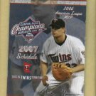 2007 Minnesota Twins Pocket Schedule Justin Morneau
