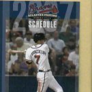 2007 Atlanta Braves Pocket Schedule Jeff Francoeur
