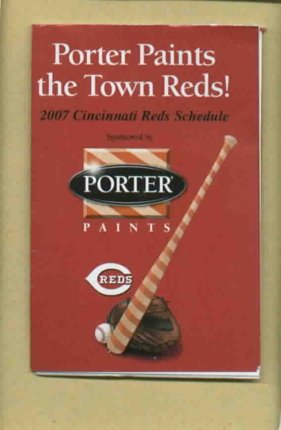 2007 Cincinnati Reds Pocket Schedule