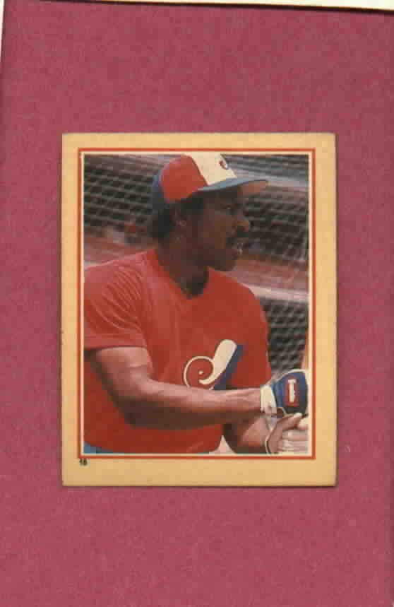 1984 Fleer Star Sticker Andre Dawson Montreal Expos Oddball # 18