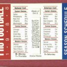 1988 NFL Pro Football Pocket Schedule