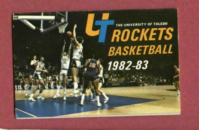 1982 83 University Of Toledo Rockets Basketball Pocket Schedule