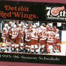 1995 96 Detroit Red Wings Pocket Schedule
