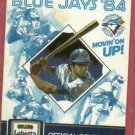 1984 Toronto Blue Jays Pocket Schedule Labatts Beer