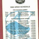 1982 Toronto Argonauts Football Pocket Schedule CFL Carlsberg