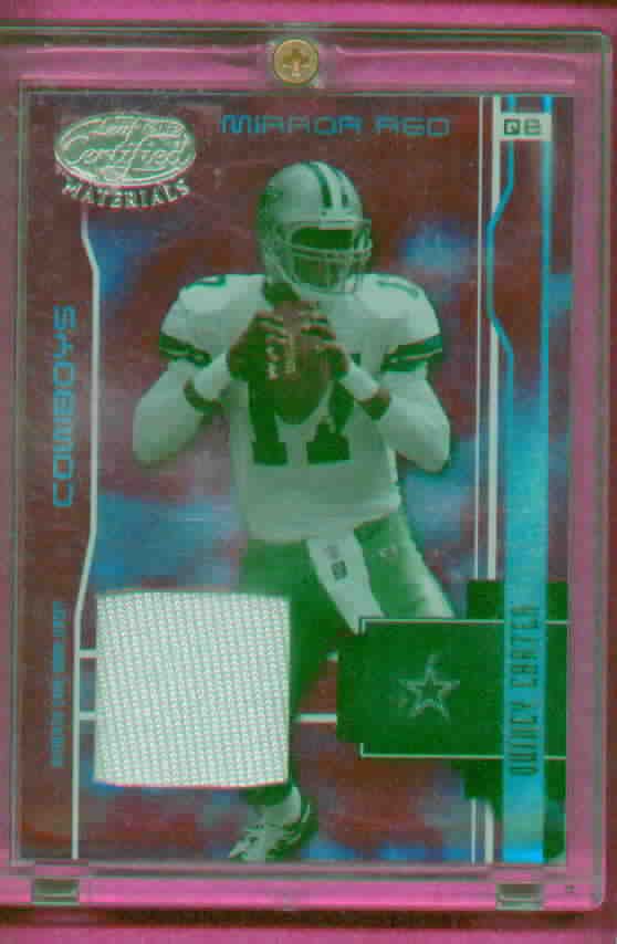 2003 Leaf Certified Mirror Red Quincy Carter Dallas Cowboys Jersey #D 19/150  # 35