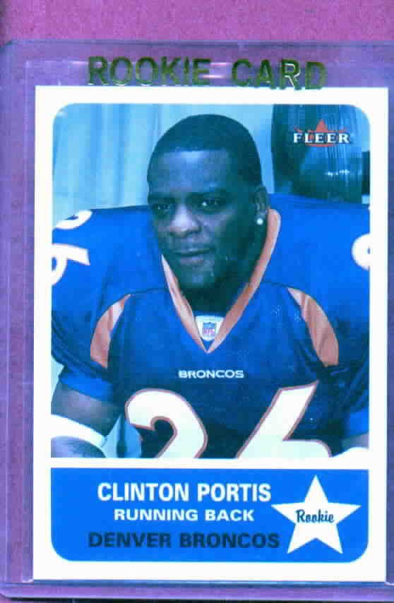 2002 Fleer Clinton Portis Denver Broncos Rookie # 272
