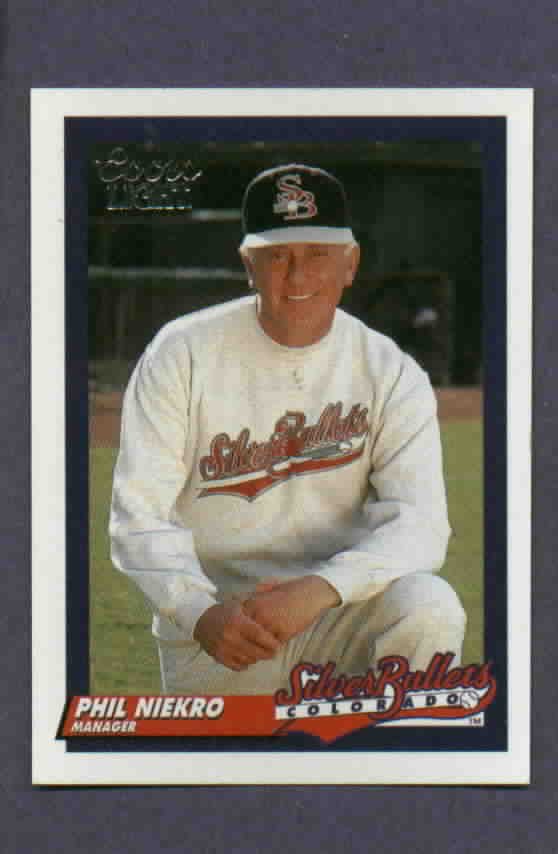 1994 Coors Light Silver Bullets Phil Niekro Baseball Card Oddball