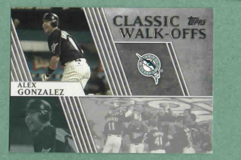 2012 Topps Classic Walk Offs Alex Gonzalez Florida Marlins # CW-12