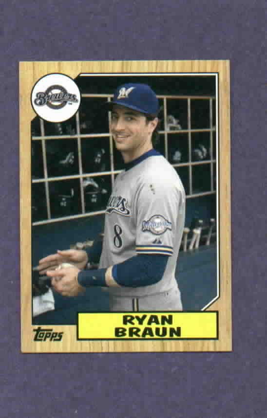 2012 Topps Mini Retro 1987 Ryan Braun Milwaukee Brewers # TM-1