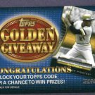 2012 Topps Golden Giveaway Roberto Clemente Pittsburgh Pirates Unredeemed
