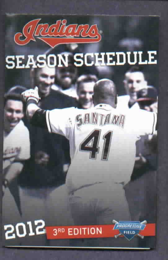 2012 Cleveland Indians Pocket Schedule