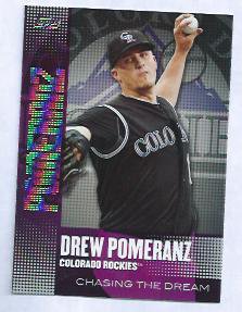2013 Topps Baseball Chasing The Dream Drew Pomeranz Colorado Rockies # CD-14 Insert