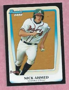 2011 Bowman Draft Nick Ahmed Atlanta Braves # BDPP75 Rookie