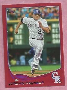 2013 Topps Baseball Target Red Jordan Pacheco Colorado Rockies # 186