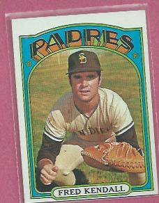 1972 Topps Fred Kendall San Diego Padres # 532 VG