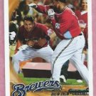 2010 Topps Checklist Brew Crew Prince Fielder Ryan Braun Brewers # 237