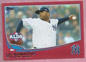 2013 Topps Baseball Target Red CC Sabathia New York Yankees # 283 ALDS