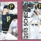 Pair 2013 Pittsburgh Pirates Pocket Schedules AJ Burnett Andrew McCutchen