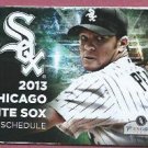 2013 Chicago White Sox Pocket Schedule Jake Peavy