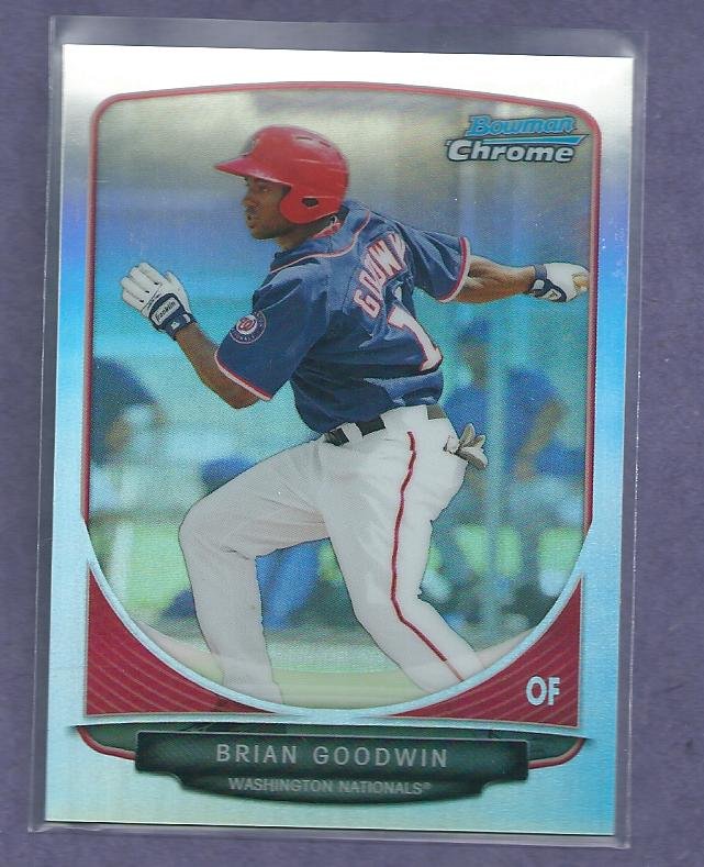 2013 Bowman Chrome Refractor Brian Goodwin Washington Nationals # BCP76 #D/ 500