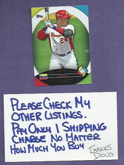 2013 Topps World Baseball Classic Miguel Cabrera Venezuela Detroit Tigers # WBC-10
