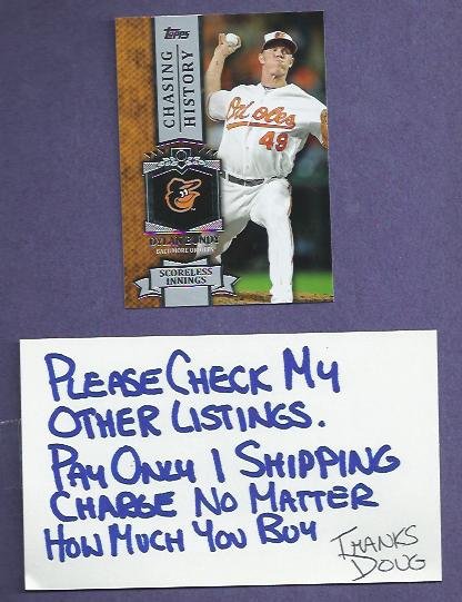 2013 Topps Series 2 Dylan Bundy Chasing History Baltimore Orioles # CH-96