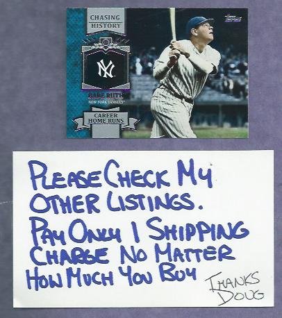 2013 Topps Babe Ruth Chasing History New York Yankees # CH-11
