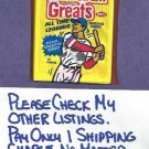 1989 Swell Baseball Greats Unopened Wax Pack Cards