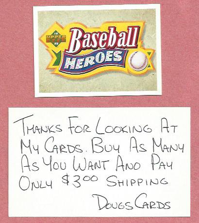 1992 Upper Deck Baseball Heroes Ted Williams Header Card
