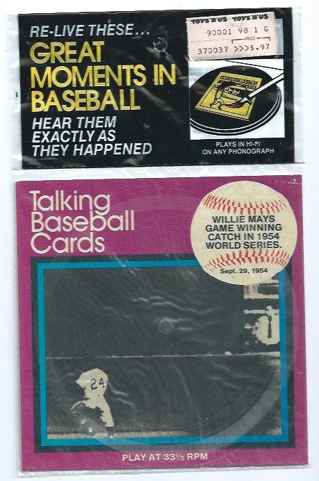1989 CMC Talking Baseball Cards Willie Mays 1954 World Series Catch Giants # 9