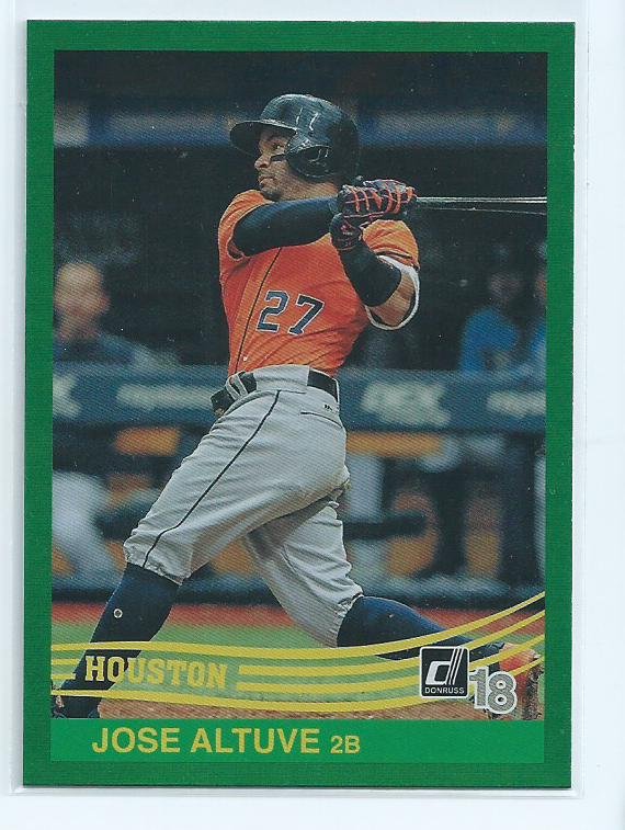 2018 Donruss Panini Green Parallel Jose Altuve Astros # 239
