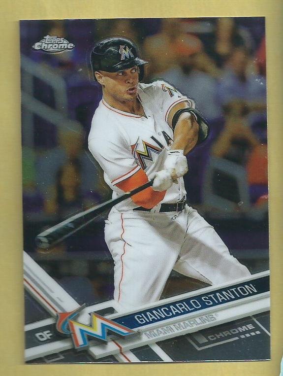 2017 Topps Chrome Giancarlo Stanton Marlins # 155