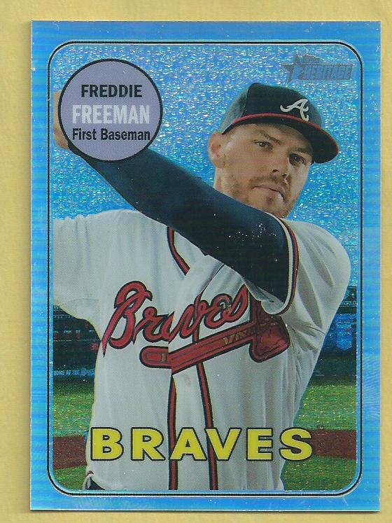 2018 Topps Heritage Chrome Refractor Freddie Freeman Braves # THC-100 #/ 569