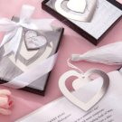 Love Story Heart Shaped Bookmark Wedding Favor