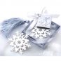 Snowflake Bookmark with Ice Blue Tassle Wedding Favor