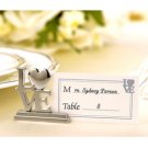Wedding Reception Silver LOVE Place Card Holders Set of