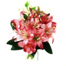 Beautiful Fuschia Lilies Wedding Bridal Bouquet 
