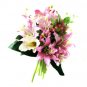 Beautiful Pink & Purple Lily Wedding Bridal Bouquet